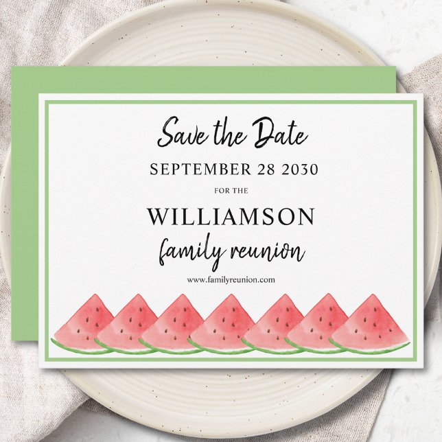 Save the Date Watermelon Summer Family Wiedersehen Einladung (Von Creator hochgeladen)