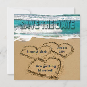 SAVE THE DATE - WEDD - STRAND/OZEAN EINLADUNG
