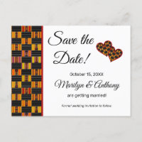 Save the Date Wedding African Kente K30