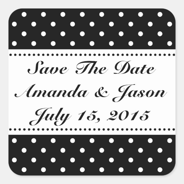 Save the Date wedding Aufkleber (Vorderseite)