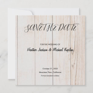 Save the Date Wedding berufliches klassisches Holz