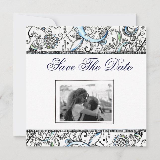 Save the Date Wedding Einladung (Vorderseite)