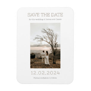 Save the Date Wedding Engagement Invite Minimalist Magnet