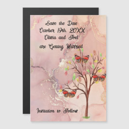 Save the Date Wedding Event Card Magnet