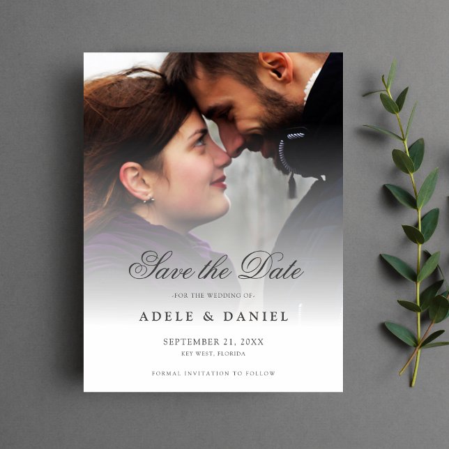 Save the Date Wedding Foto Postkarte (Save the Date Postcard)