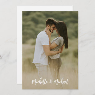 Save the Date Wedding Foto Simple Elegant QR Code