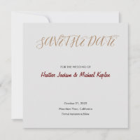 Save the Date Wedding Gray Beruflich Classical