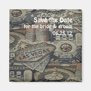 Save the Date Wedding in Las- Vegasmagneten Magnet