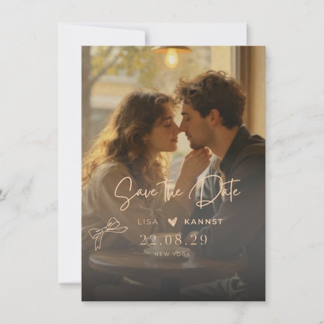 Save The Date Wedding Invitation | Romantic  (Vorderseite)