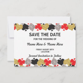 Save the Date Wedding Las- Vegaskasino-Karte