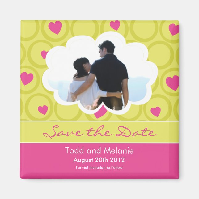 Save the Date Wedding Magnet (Vorne)