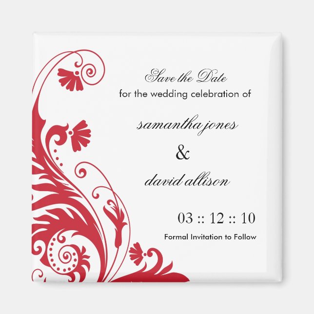 Save the Date Wedding Magnet (Vorne)