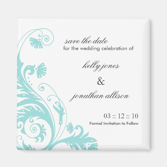 Save the Date Wedding Magnet (Vorne)