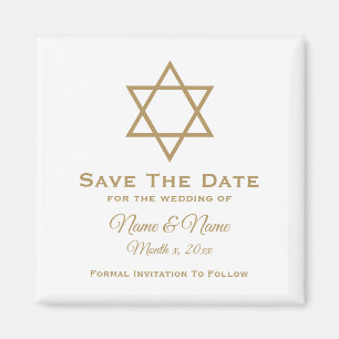 Save the Date Wedding Magnet : David Star