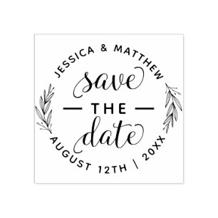 Save the Date Wedding Mitteilungs-elegantes Skript Gummistempel
