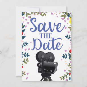 Save the Date Wedding Movie Camera Einladung