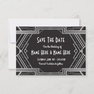 Save the Date Wedding Party-Zwanzigerjahre