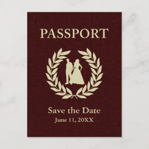 Save the Date wedding Pass Ankündigungspostkarte