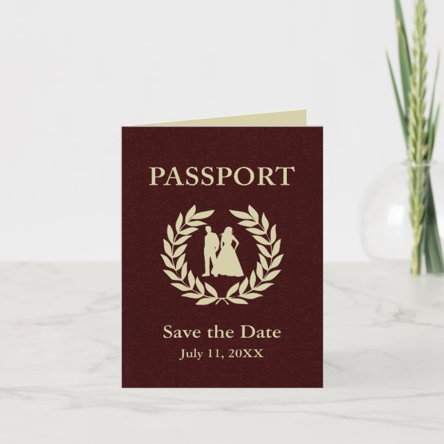 Save the Date wedding Pass Einladung (Vorderseite)
