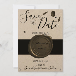 Save the Date Wedding Pen & Inkwell Einladung