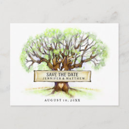 Save the Date Wedding Postcard - Die Liebe Tree Ankündigungspostkarte