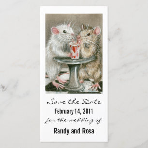 Save the Date Wedding Ratten-Foto-Karte