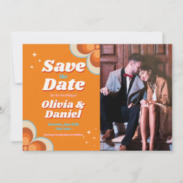 Save the Date Wedding Retro Vintages Foto der 70er