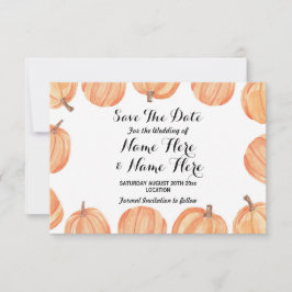 Save the Date Wedding Rustic Pumpkin Wasserfarbe