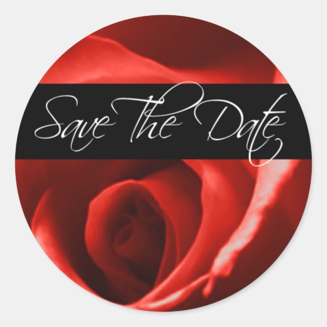 Save the Date Wedding Umschlag Aufkleber (Vorderseite)