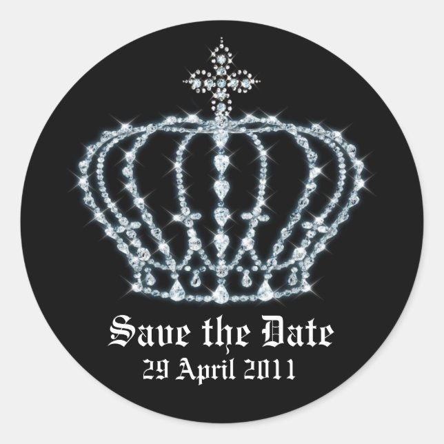 Save the Date Wedding Umschlag Aufkleber (Vorderseite)