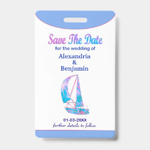Save the Date Wedding Watercolor Ausweis