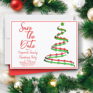 Save the Date Weihnachten Party Zeitgenössischer B Ankündigung