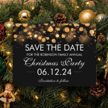 Save the Date Weihnachts-Gold-Sparklingstars