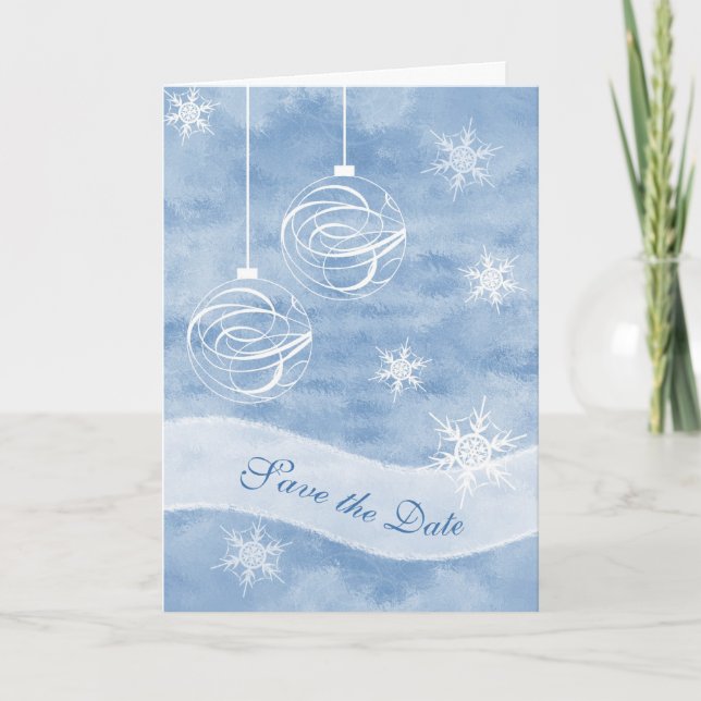 Save the Date Weihnachtskarte Feiertagskarte (Vorderseite)