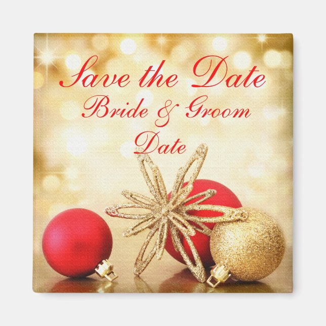 Save the Date Weihnachtsmagnete Magnet (Vorne)