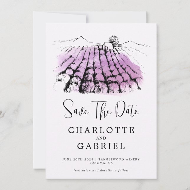 Save the Date Weinverheiratung (Vorderseite)