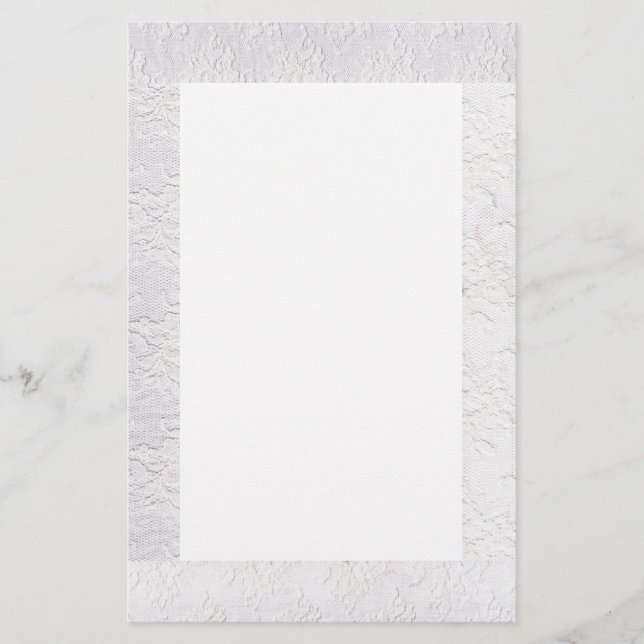Save the Date/Weiße Spitze Briefpapier (Vorderseite)