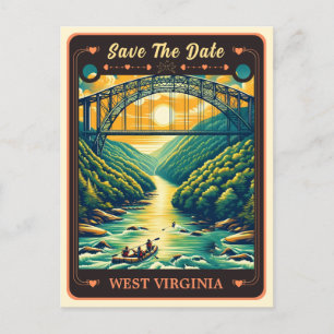 Save The Date   West Virginia Einladung Postkarte