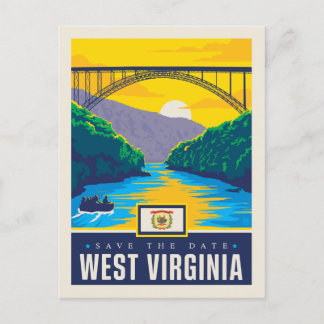 Save The Date | West Virginia Einladungspostkarte