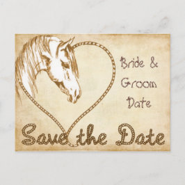 Save the Date Western Hochzeit Postkarte
