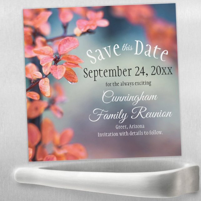 Save the Date Wiedersehen-Herbsteinstellung lässt  Magnetkarte (Von Creator hochgeladen)