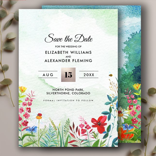 Save The Date. Wild Meadow | Sommerkarte Date (Von Creator hochgeladen)