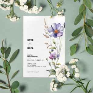 Save the Date Wildblume Einladung