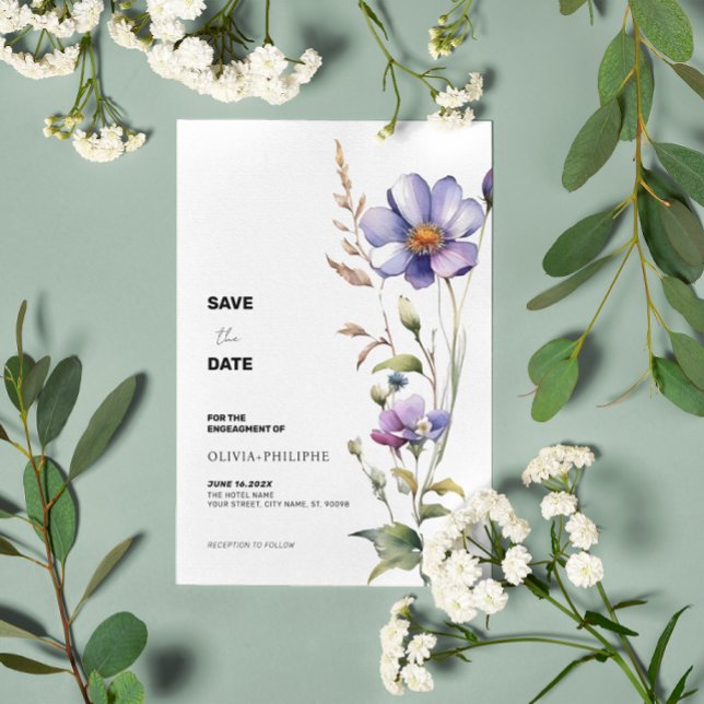 Save the Date Wildblume Einladung (Von Creator hochgeladen)