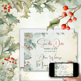 Save The Date | Winter Holy und Berries Einladung