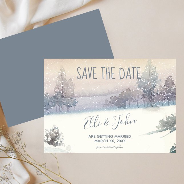 Save the Date Winterhochzeit (Save The Date Winter Wedding)