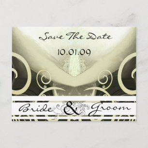 Save the Date wirbelnde Cala Lily Postkarte