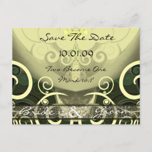 Save the Date wirbelnde Cala Lily Postkarte