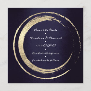 Save the Date Wreath Blue Navy