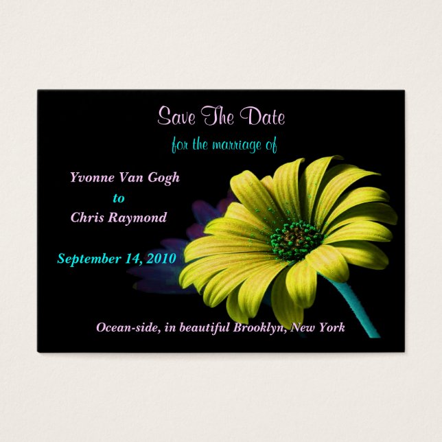Save the Date Yellow Daisy (Vorderseite)